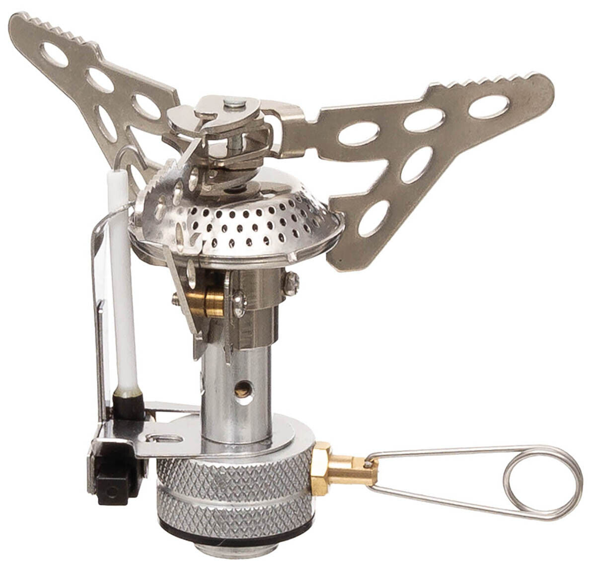 Foldable Small Camping Stove with Piezo Ignition - Stainless Steel