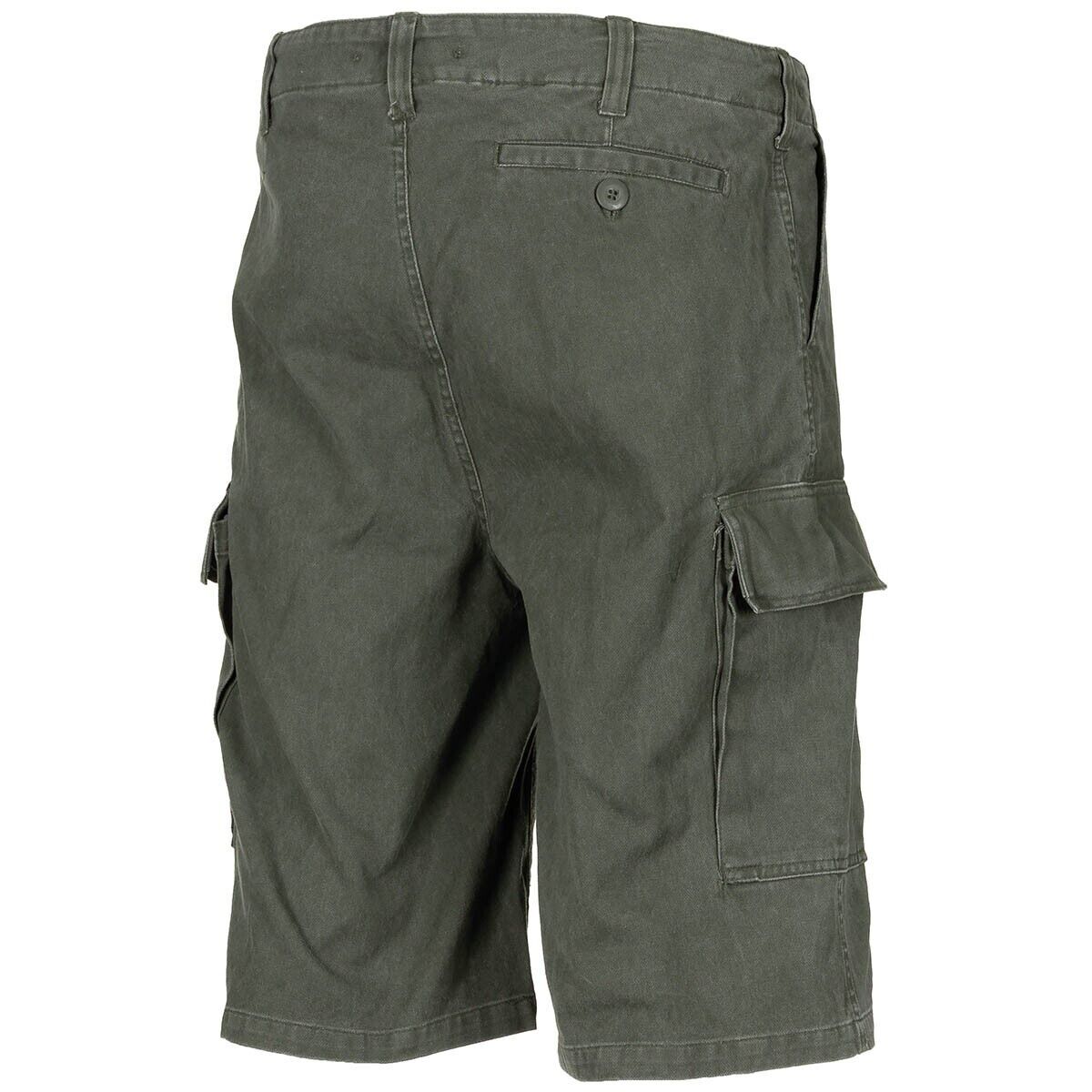 Bundeswehr German Army Moleskin Bermudas OD Green Stonewashed Military Surplus