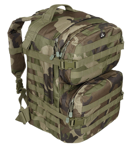 US 40L Backpack Assault II Tactical MOLLE Woodland Airsoft  MFH Brand