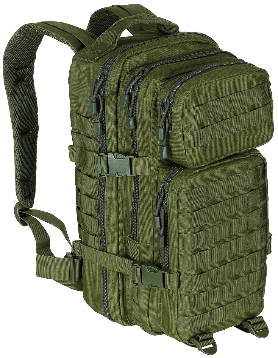US 30L Backpack Assault I Tactical MOLLE OD Green Airsoft MFH Brand