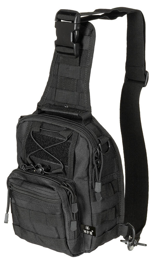 Shoulder Bag Military Army Combat Style Deluxe Adjustable MOLLE Black