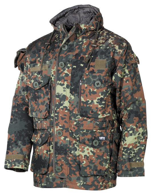Commando Jacket Smock Hiking Mens Parka Hunting Army Ripstop Coat BW camo