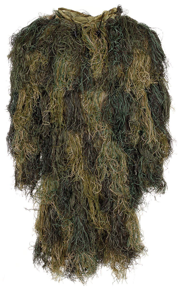 Military Outdoor Camo Parka Hunting Ghillie Jacket Woodland with Bag