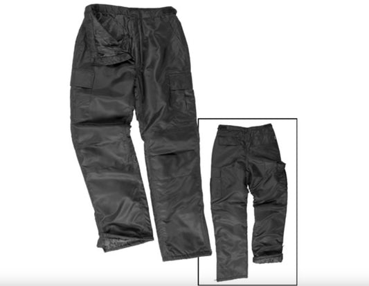 MIL-TEC Military Army Trousers Prewash Moleskin Tactical ThermalField Pants Blac