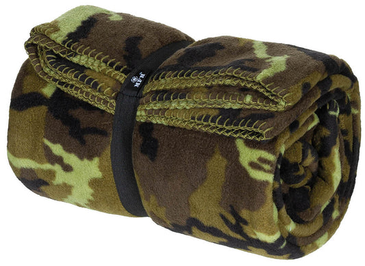 Military Army Fleece Blanket With Blanket Polyester M 95 CZ camo ca.200x150cm
