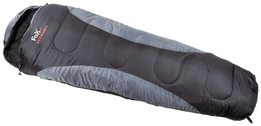 Economic Mummy Sleeping Bag Black-Grey -4?C to +18?C Hood & Drawstrings
