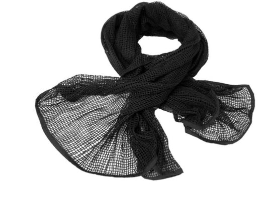Military Army Style Net Scarf Universal Camouflage 100% Polyester Black