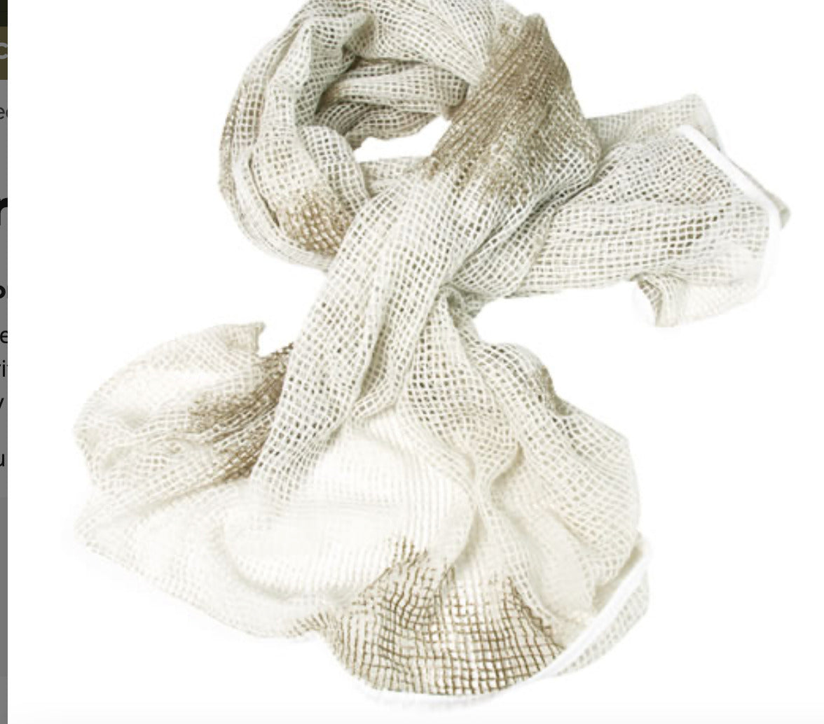Military Army Style Net Scarf Universal Camouflage 100% Polyester White