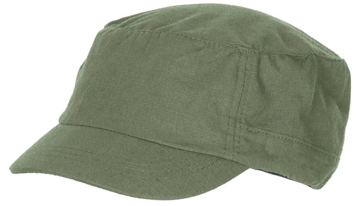 US Army Black BDU Cap - American Style Field Hat Ripstop Military Elasti-Fit