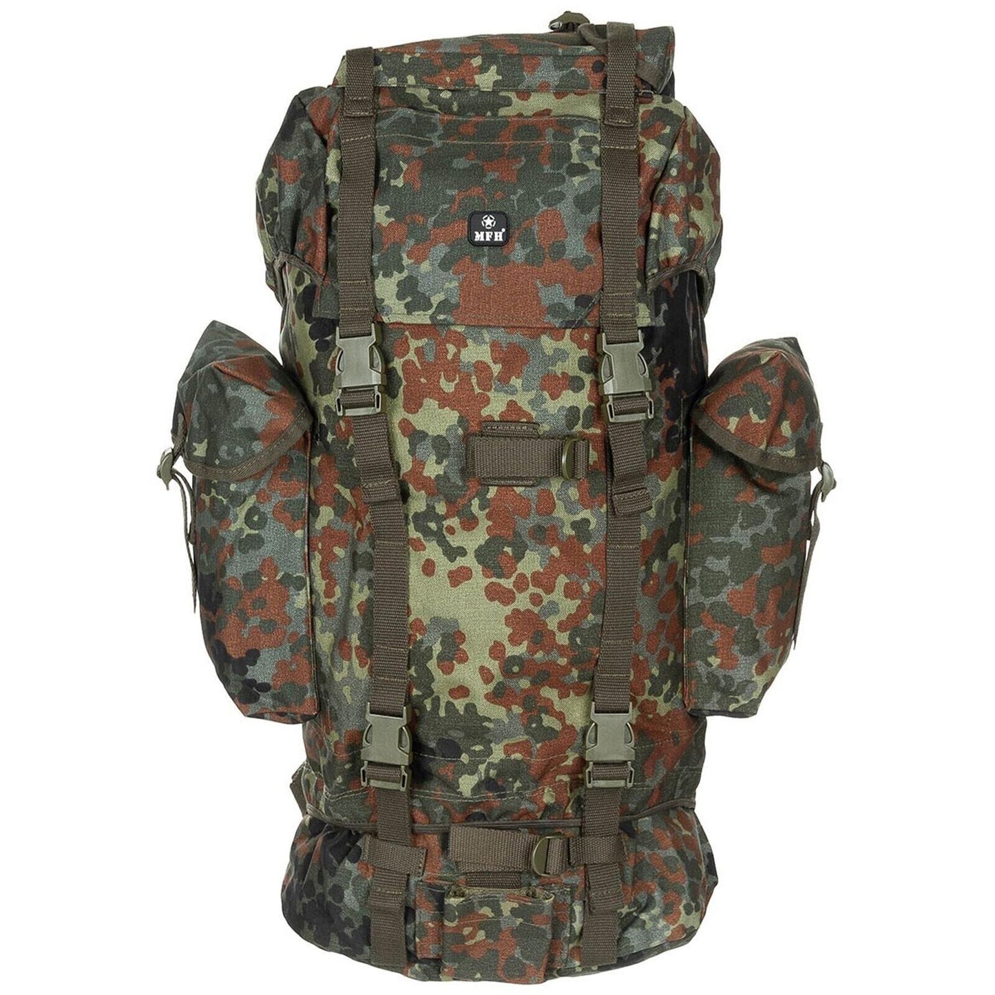 German Army 65L Combat Backpack Bundeswehr Flecktarn Replica Made from Original Materials