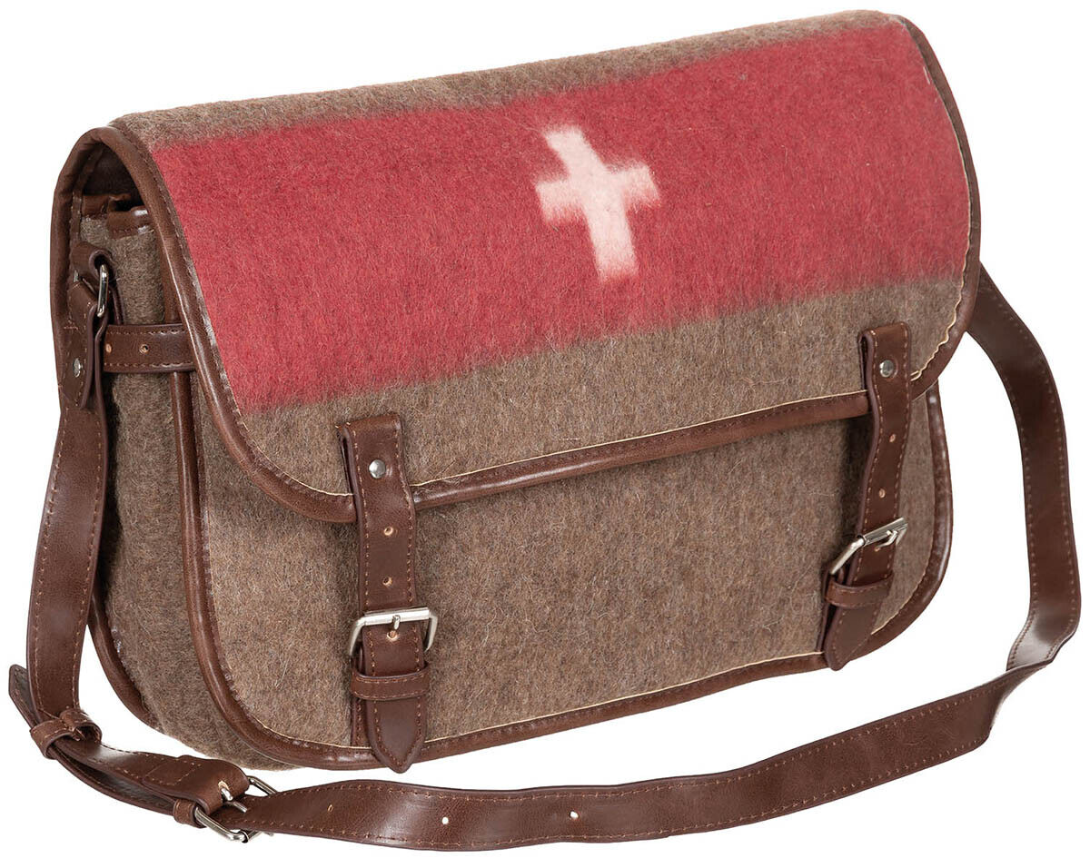 Swiss Army Vintage-Look Blanket Bag High-Quality with Adjustable Shoulder Strap