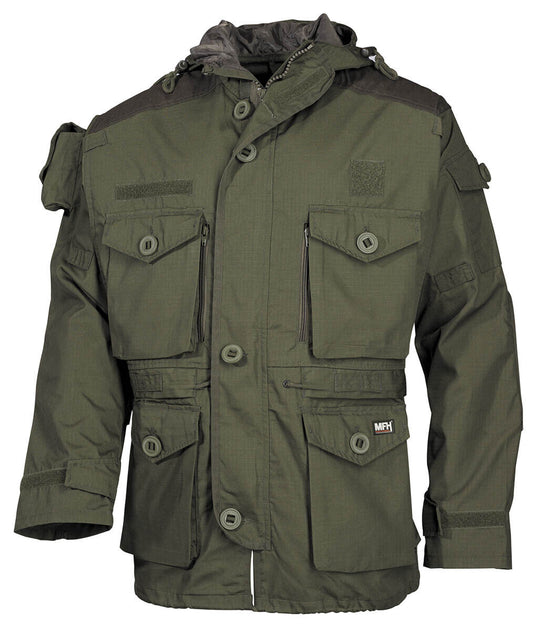 Commando Jacket Smock Hiking Mens Parka Hunting Army Ripstop Coat OD Green MFH