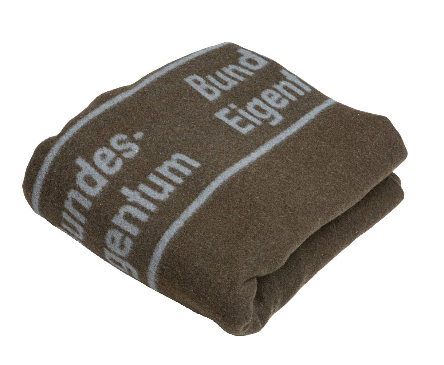 Original German Bundeswehr Military Blanket Wool Blend Brown 210x200 cm