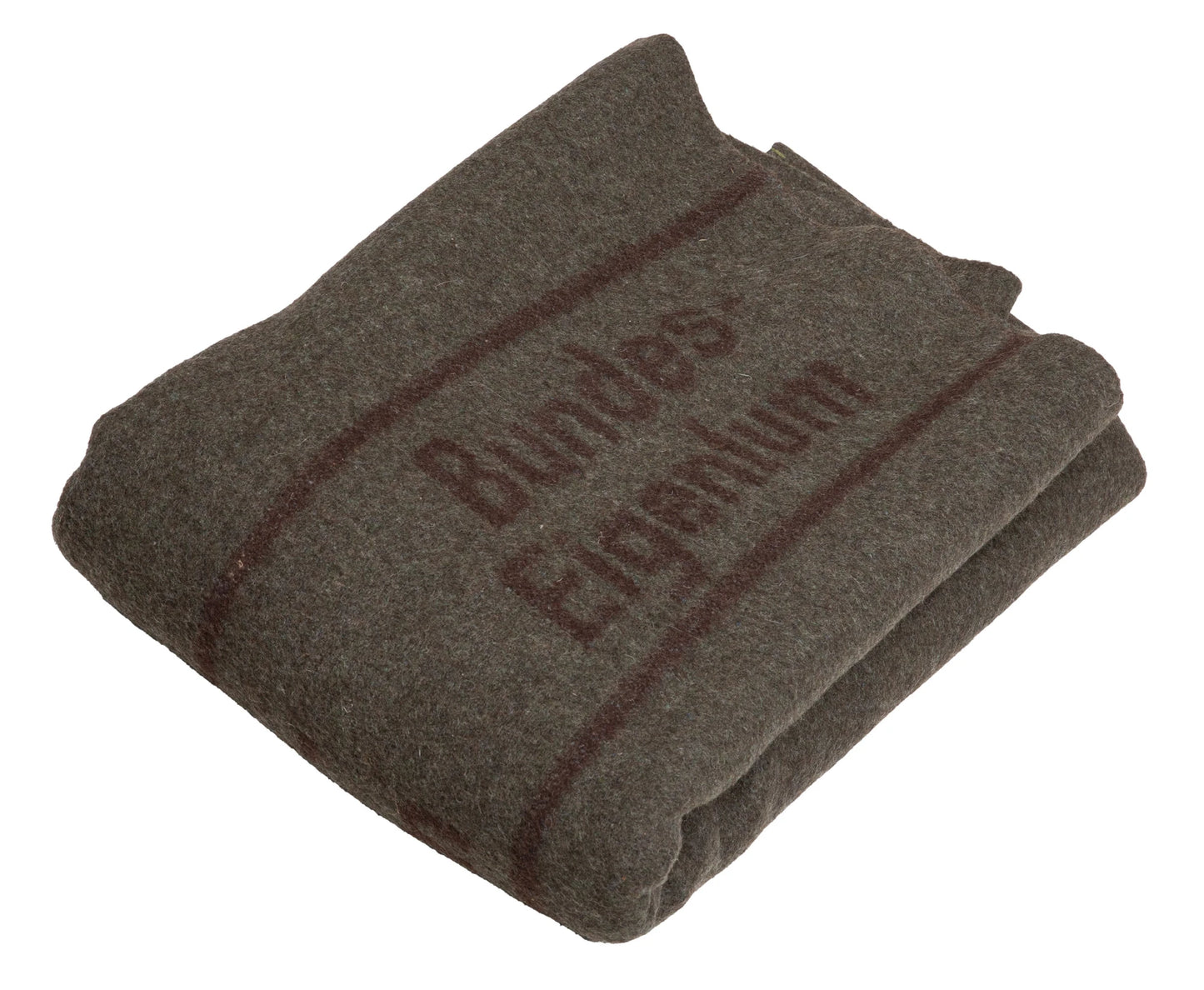 Original German Bundeswehr Military Blanket Wool Blend Brown 210x200 cm