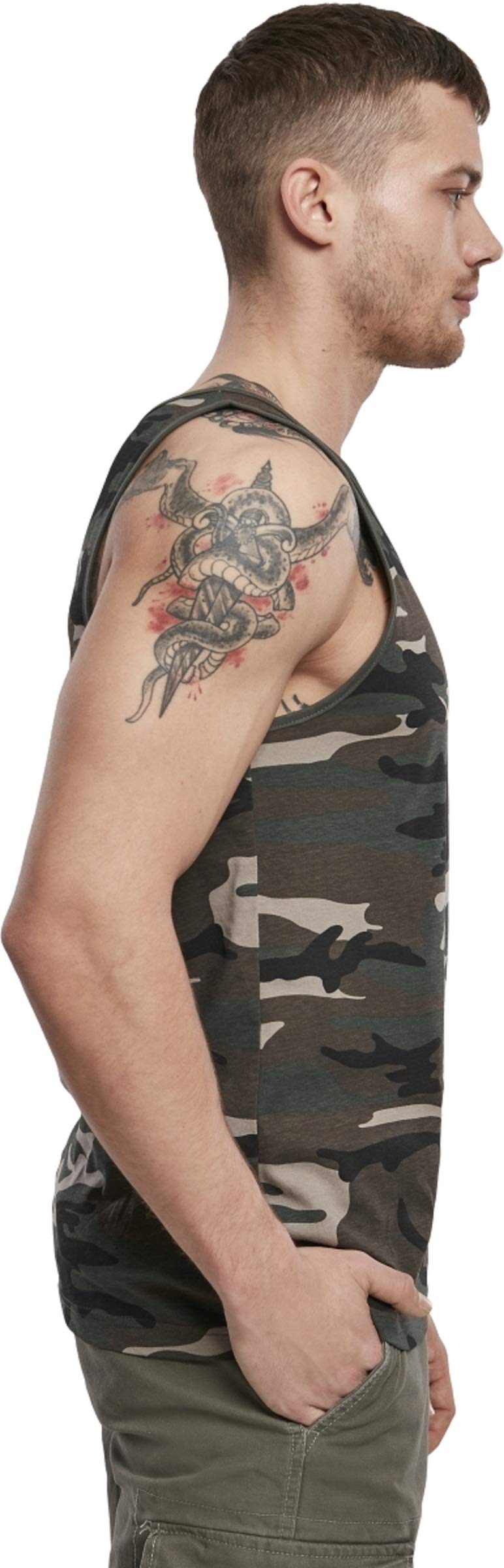 Brandit Men’s Woodland Camo Cotton Tank Top L | Casual & Training Wear