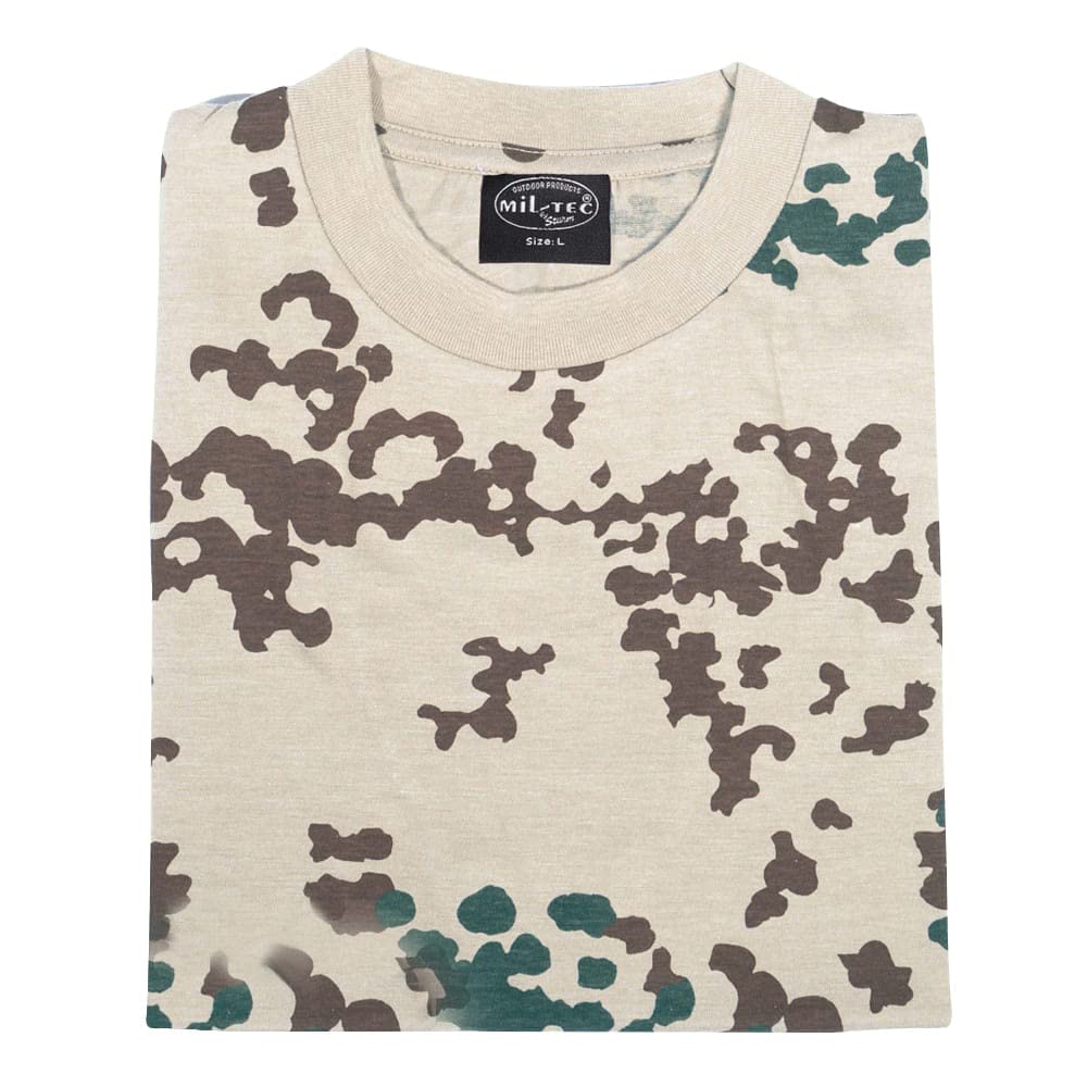 Mil-Tec T-Shirt Tropical Camo Cotton Crew Neck Military Style L