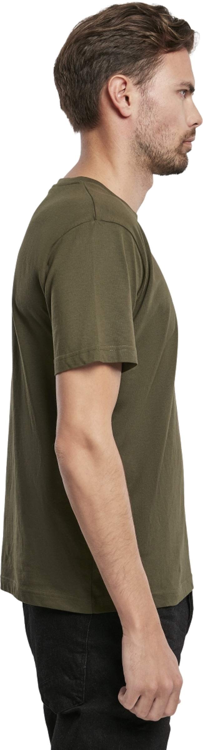 Brandit Men’s T-Shirt – Olive Cotton Crew Neck Casual Short Sleeve Top, Size