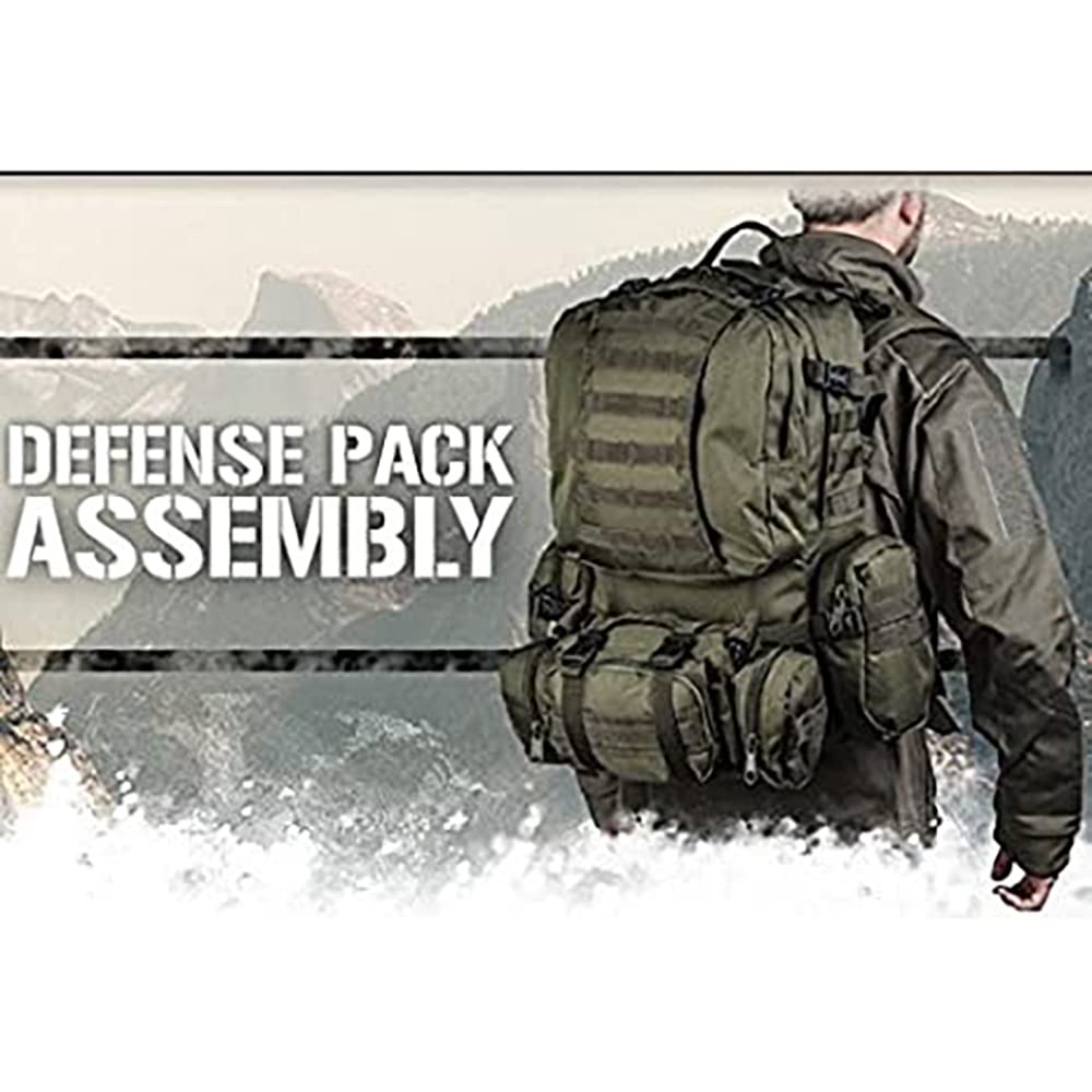 Mil-Tec Defense Pack OD Green – Tactical MOLLE Military Backpack 36L