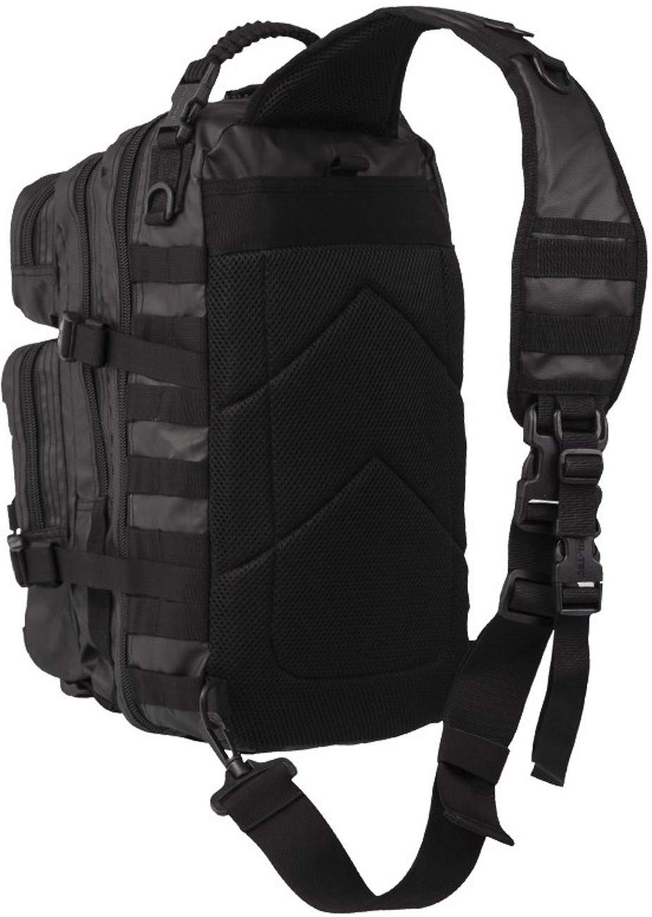Mil-Tec One Strap Assault Pack US Style – Tactical Black Large Sling Backpack