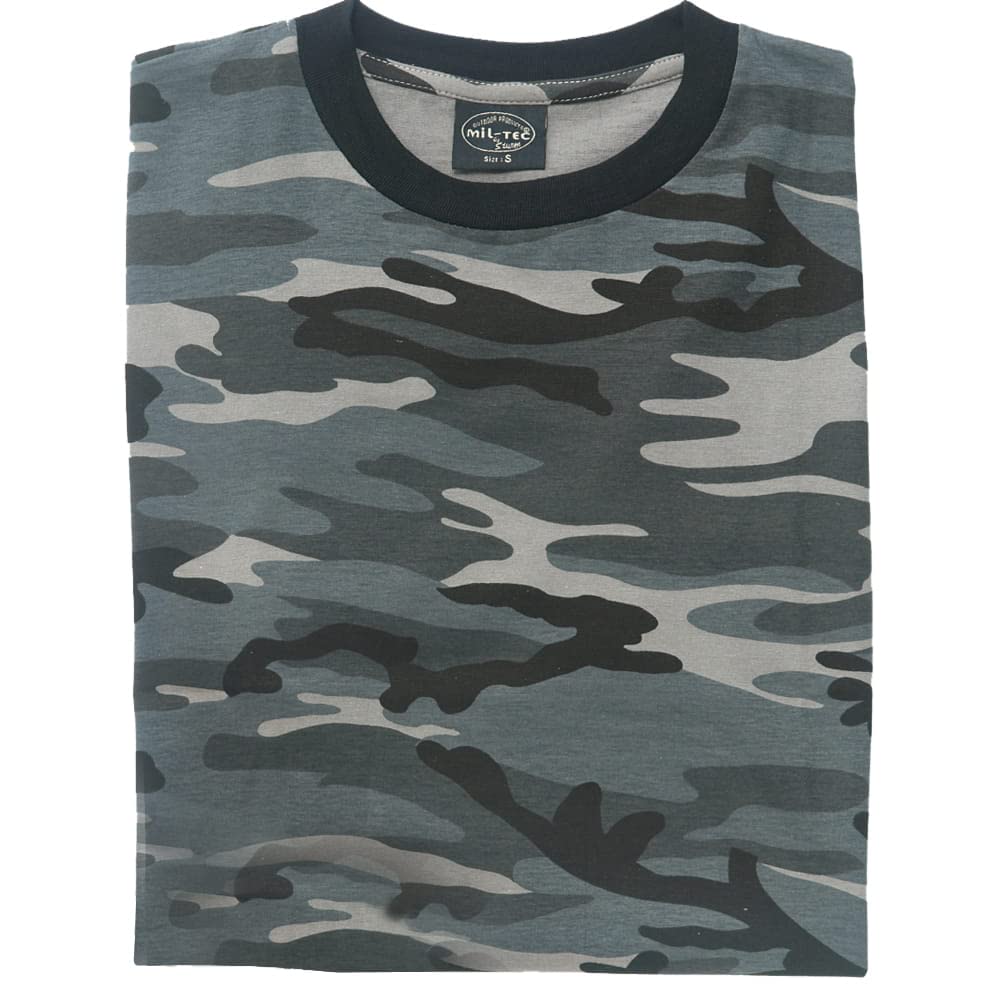 CamoOutdoor Dark Camouflage Military T-Shirt Cotton Crew Neck S