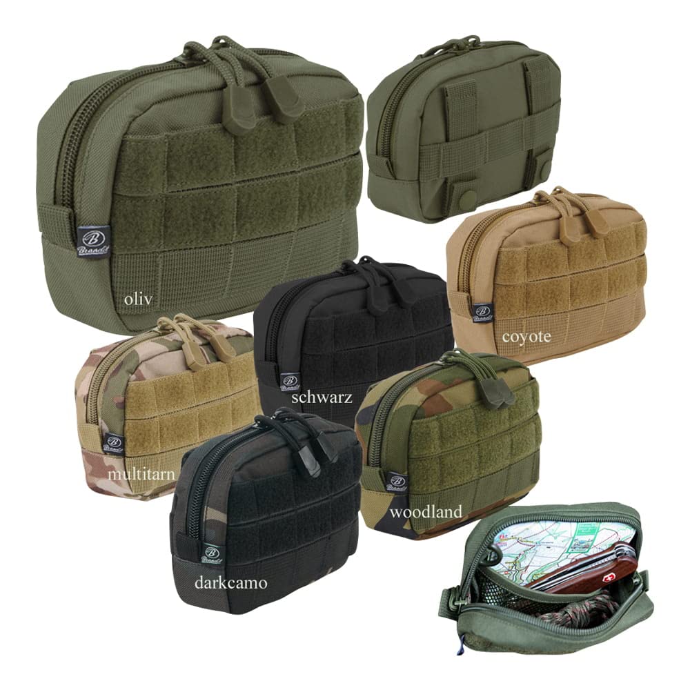 Brandit MOLLE Compact Pouch – One Size, Tactical Utility Accessory Bag