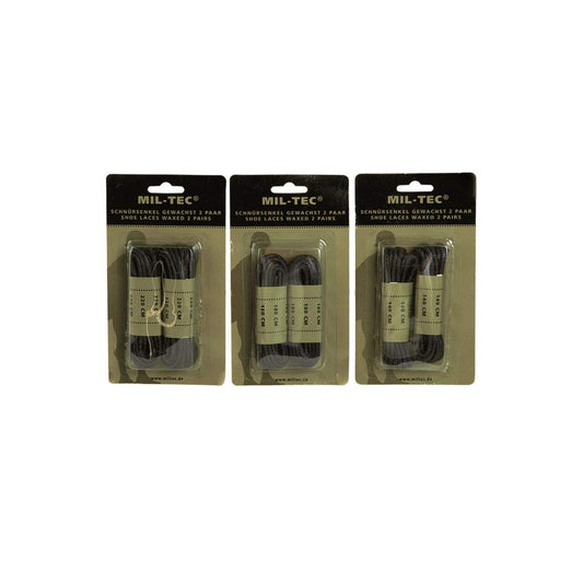 Waxed shoe laces black 180 cm