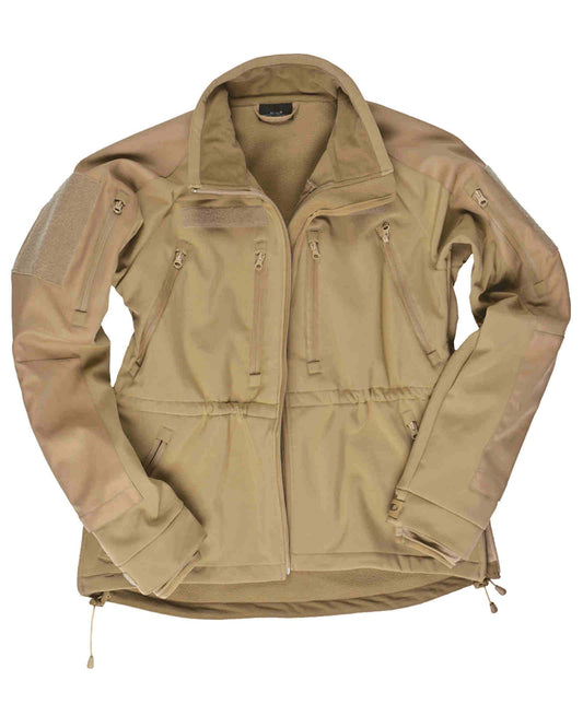 Mil-Tec Softshell Plus Jacket - Men's, Coyote, Extra Small, 10859005-901