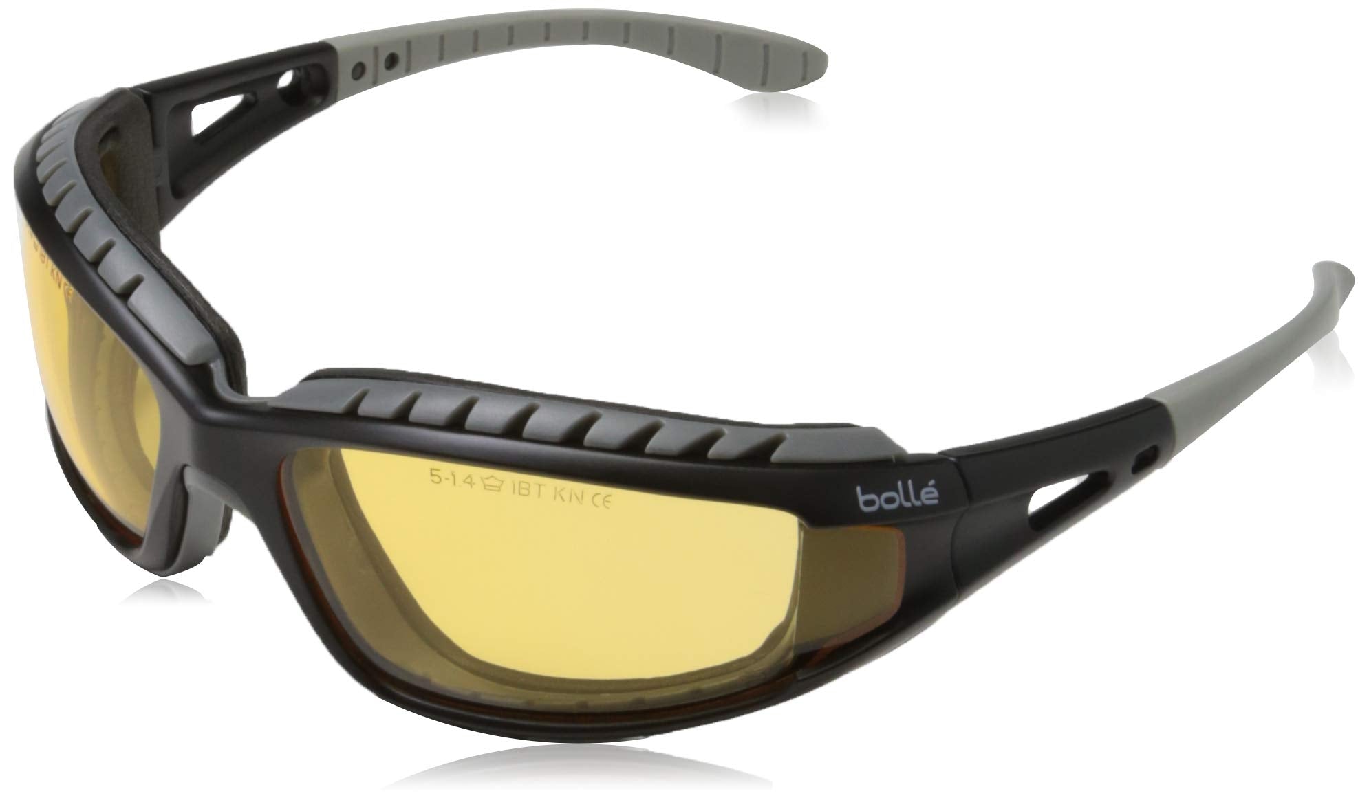Bollé Tracker II Safety Glasses – Yellow Lens Tactical Eyewear with Bag