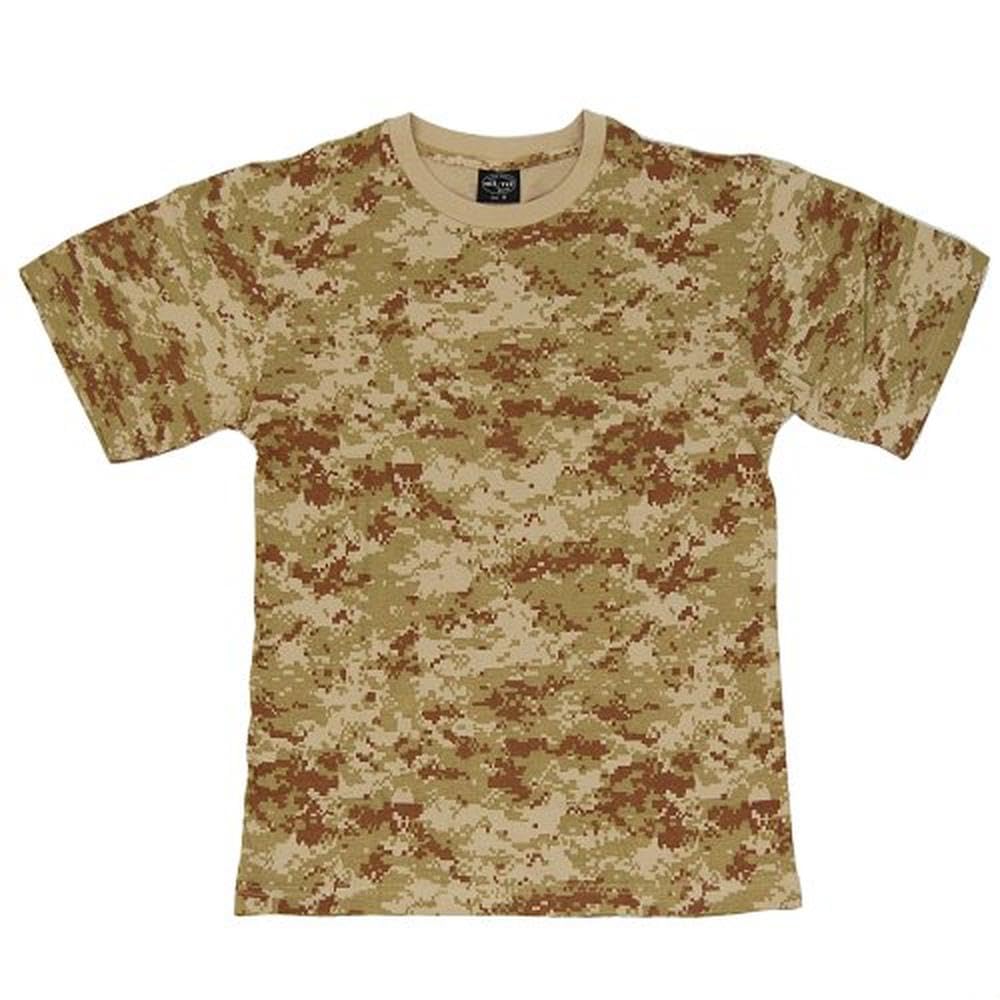 US Tri-Colour Desert Camouflage T-Shirt Cotton Crew Neck Military Style