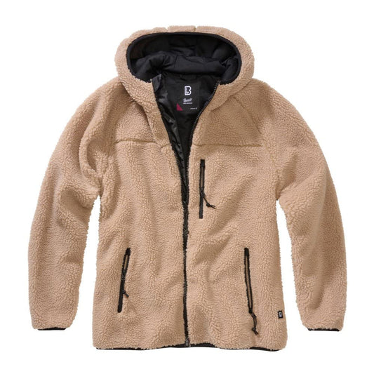 Brandit Women's Ladies Teddy Fleece Jacket Hood