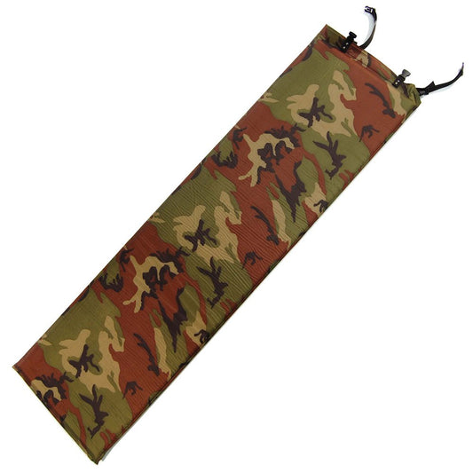 Mil-Tec Self-Inflating Thermal Roll Mat – Olive Green or Woodland Camo