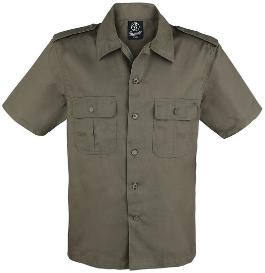 Brandit Men's Shirt 1/2 Olive Size 7XL