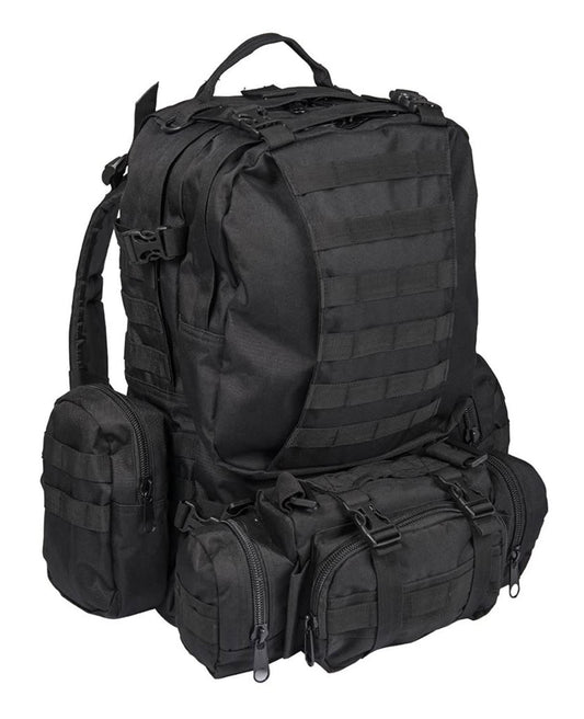 Mil-Tec MOLLE Defense Pack Black – Tactical Military Backpack 36L
