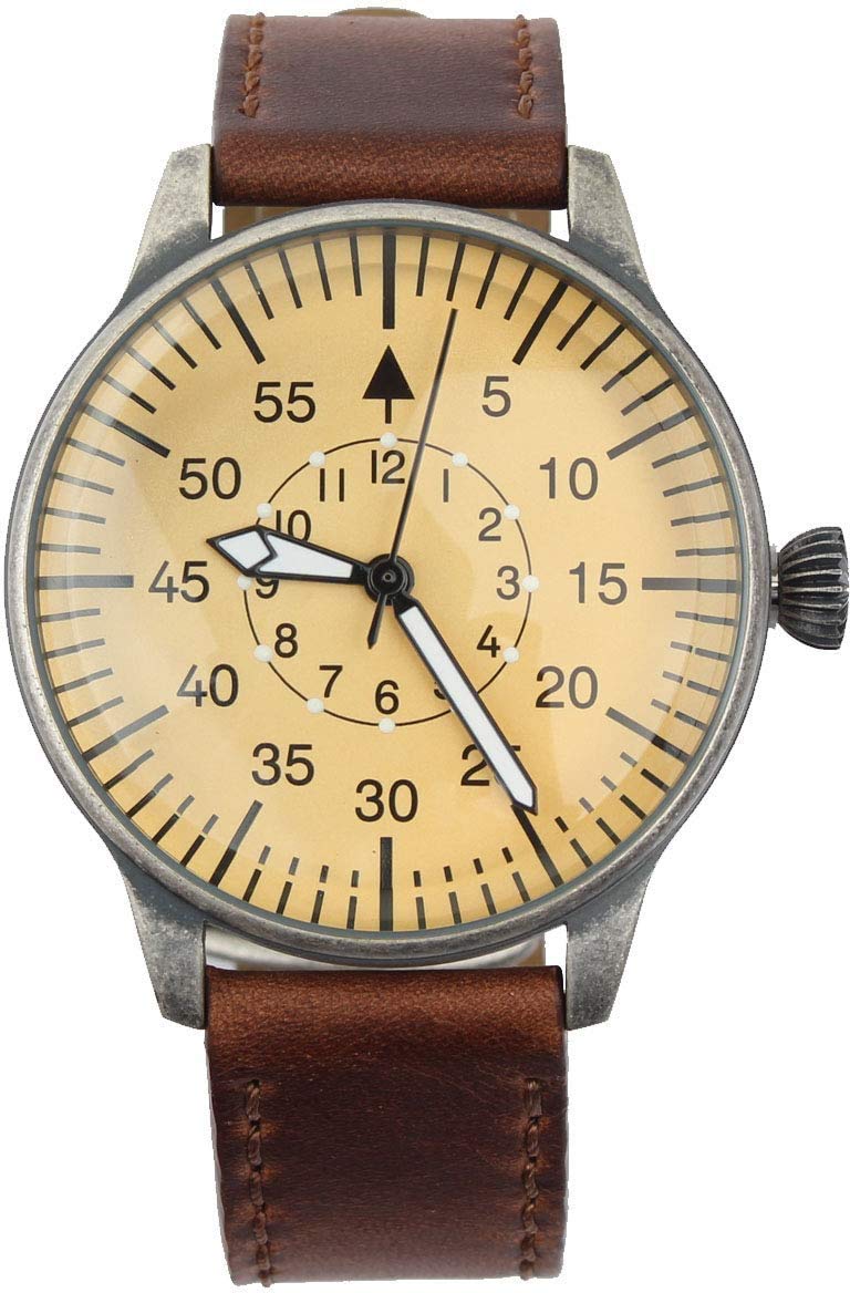Mil-Tec Luftwaffe Me109 Aviator Watch – Vintage WWII Pilot Quartz Leather