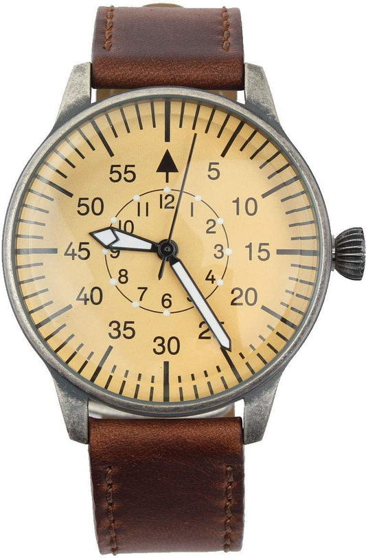 Mil-Tec Luftwaffe Me109 Aviator Watch – Vintage WWII Pilot Quartz Leather