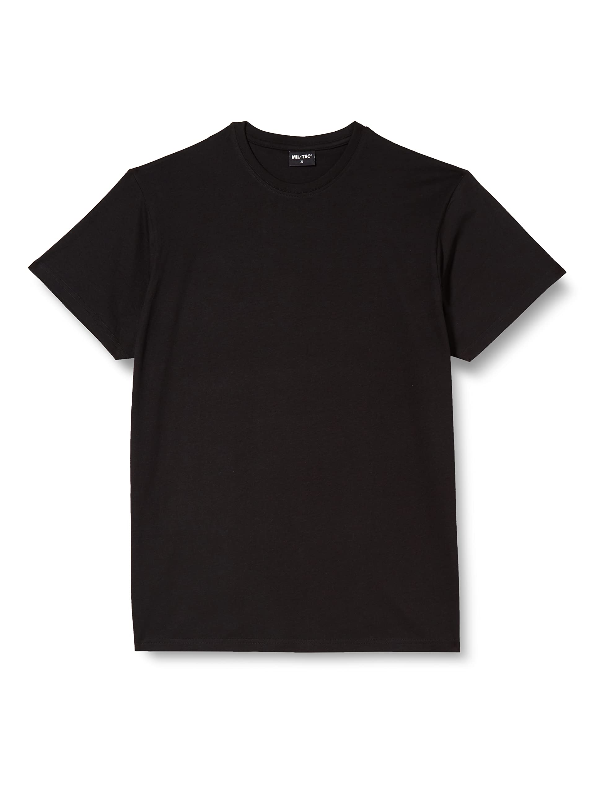 Plain US BDU Style T-Shirt in Black, Olive Green or Coyote Khaki (Large, Black)