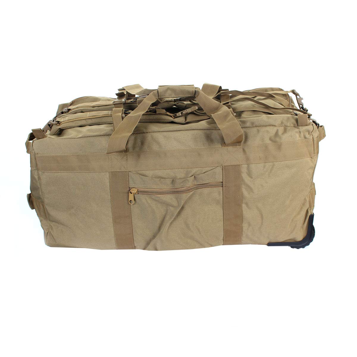 Mil-Tec Combat Carrying Duffel with Wheels Coyote – Tactical Rolling Travel Bag