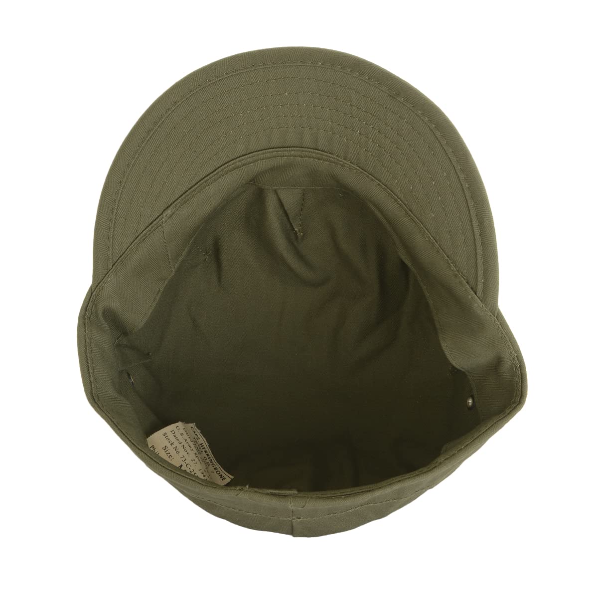 US HBT OD7 Cap – Olive Drab Reproduction Military Hat, 100% Cotton