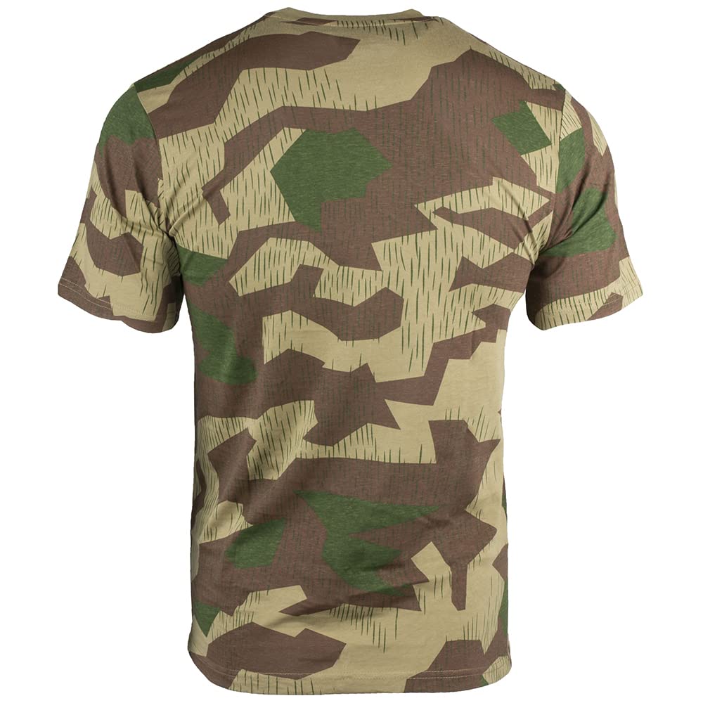 Mil-Tec German Splinter Camouflage T-Shirt Cotton Crew Neck Military