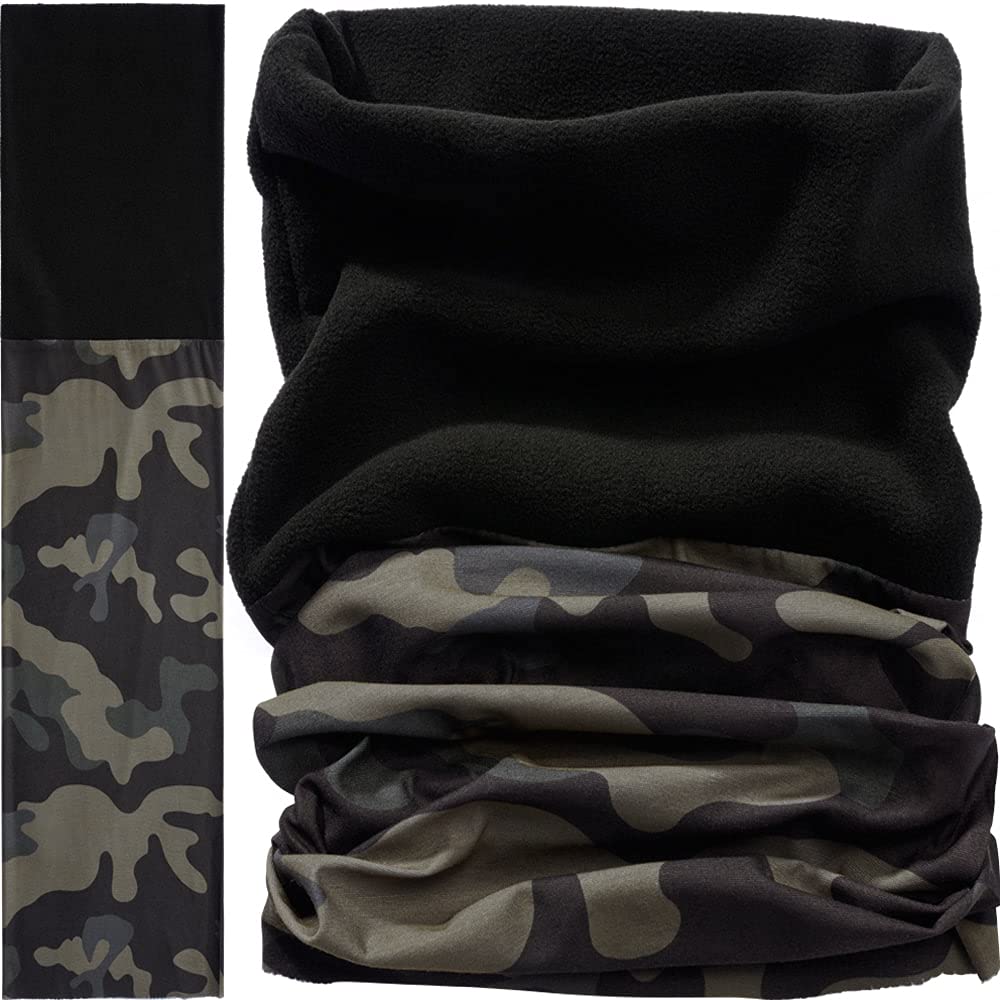 Brandit Multifunctional Neck Gaiter Fleece Dark Camo – Warm Winter Scarf