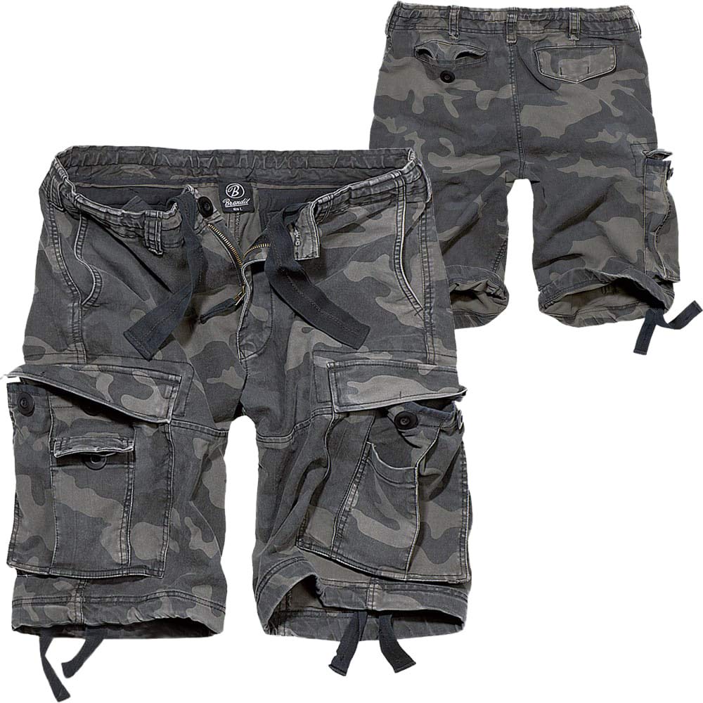 Brandit Men’s Cargo Shorts Vintage Classic 2002 Dark Camo – Military Army Shorts XXL