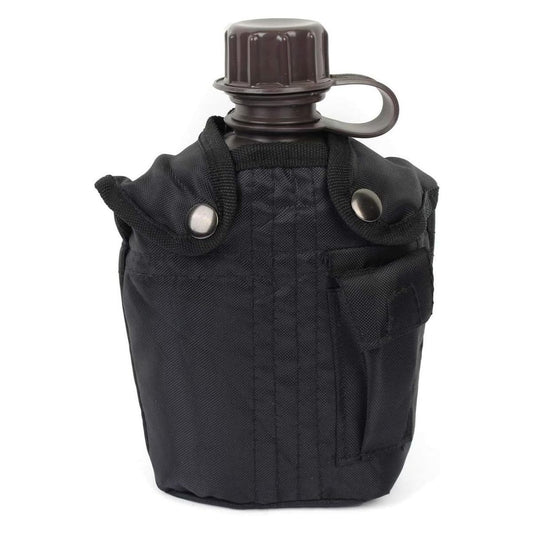 Mil-Tec 1L Lightweight Plastic Canteen with Cover | Durable Padded Hydration Container/Water Bottle Ideal for Outdoor Enthusiasts, Military Personnel | Great for Camping, Hiking, Sports Activities