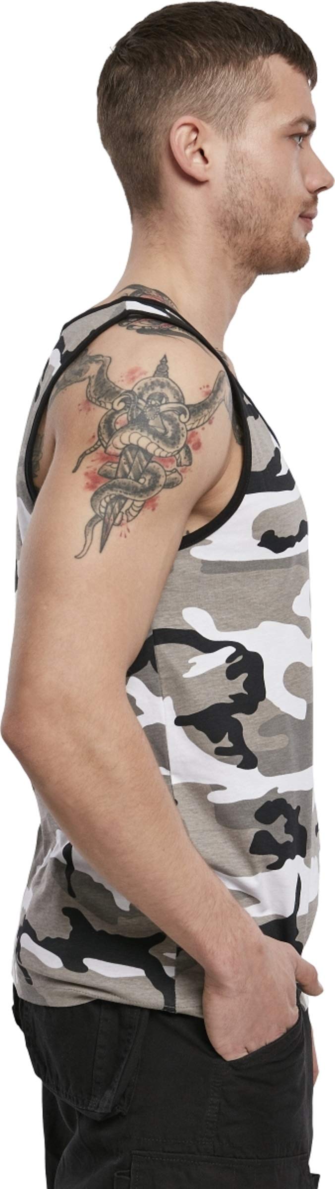Brandit Men’s Tank Top Urban Camo 7XL – 100% Cotton Sleeveless Casual Wear