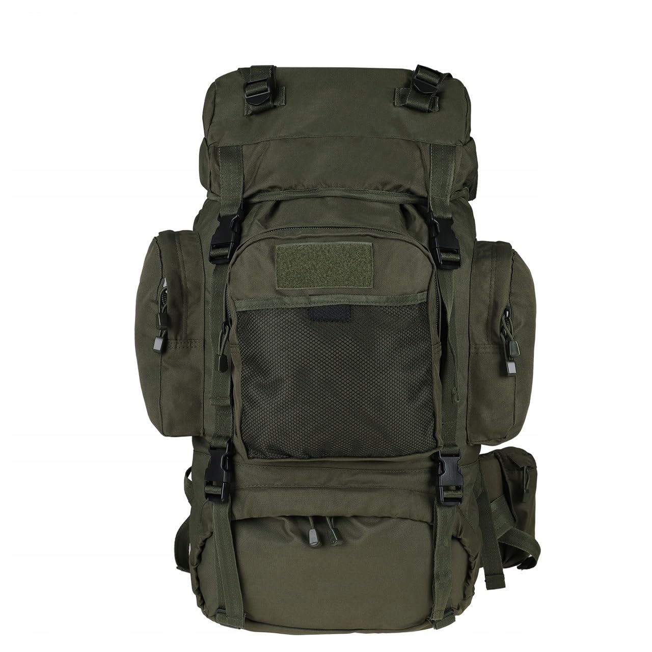 Mil-Tec 55L Tactical Commando Rucksack – Military Army Backpack with Internal Frame (Black, Olive, Flecktarn)