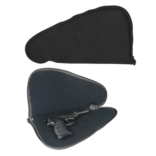 Large Tactical Padded Gun Pistol Carry Hand Case Security Police Shooting Black