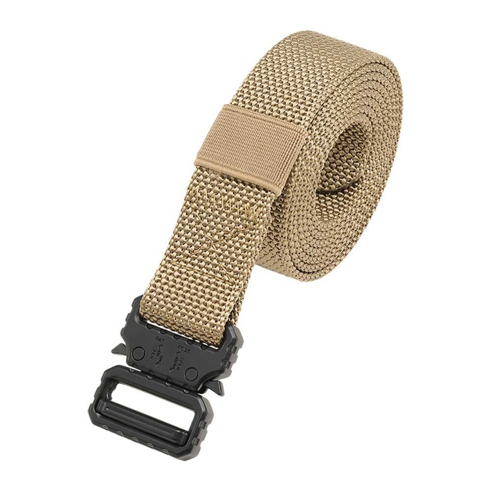Brandit Unisex Tactical Belt Camel – Adjustable Military Webbing Belt