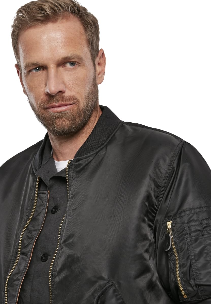 Brandit Men’s MA1 Bomber Jacket Olive – Classic Military Flight Jacket