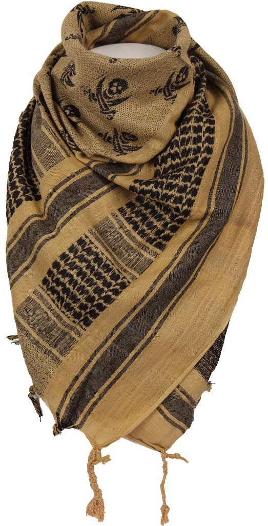 Mil-Tec Shemagh Scarf 110 x 110 cm Skull
