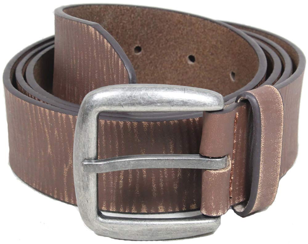 Vintage Aged Effect BROWN LEATHER BUCKLE BELT