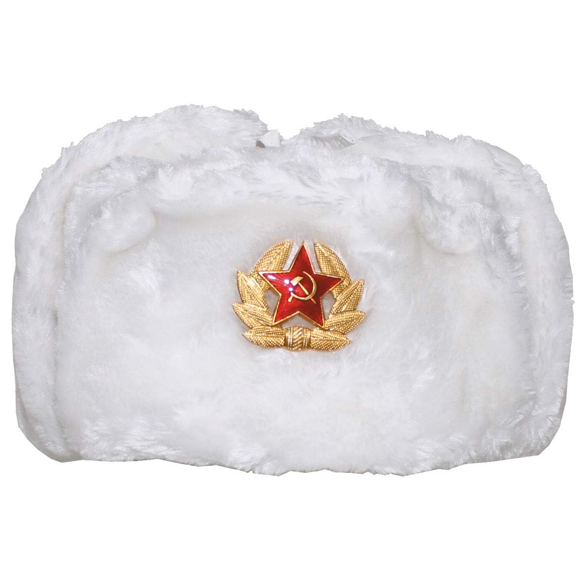 MFH Russian Fur Winter Cap – White with Badge Max Fuchs XS